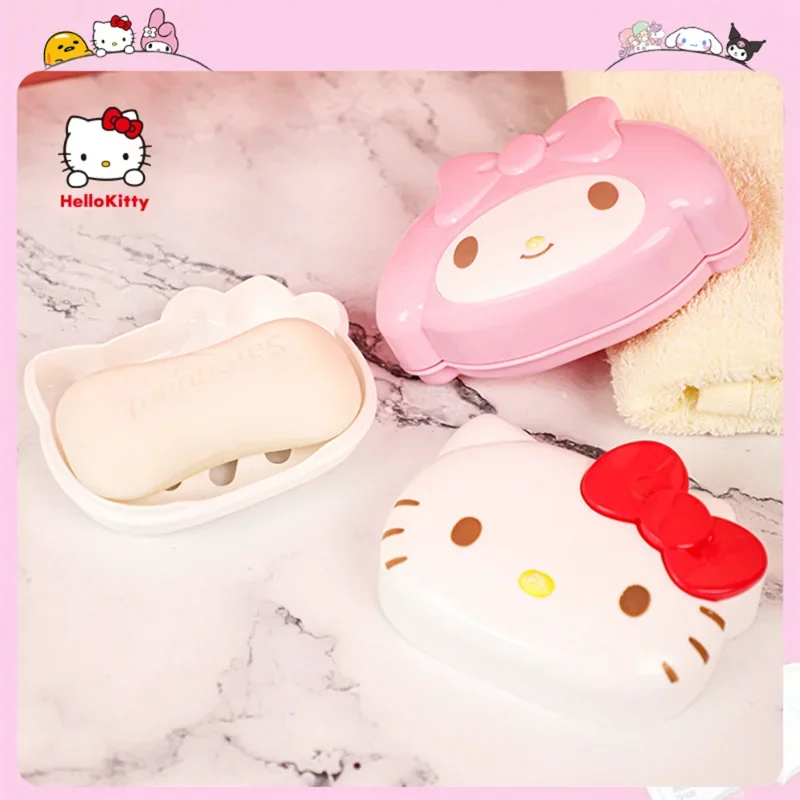 Sanrio Коробка для мыла с милым Hello Kitty Моя Мелодия красивая модная домашняя раковина
