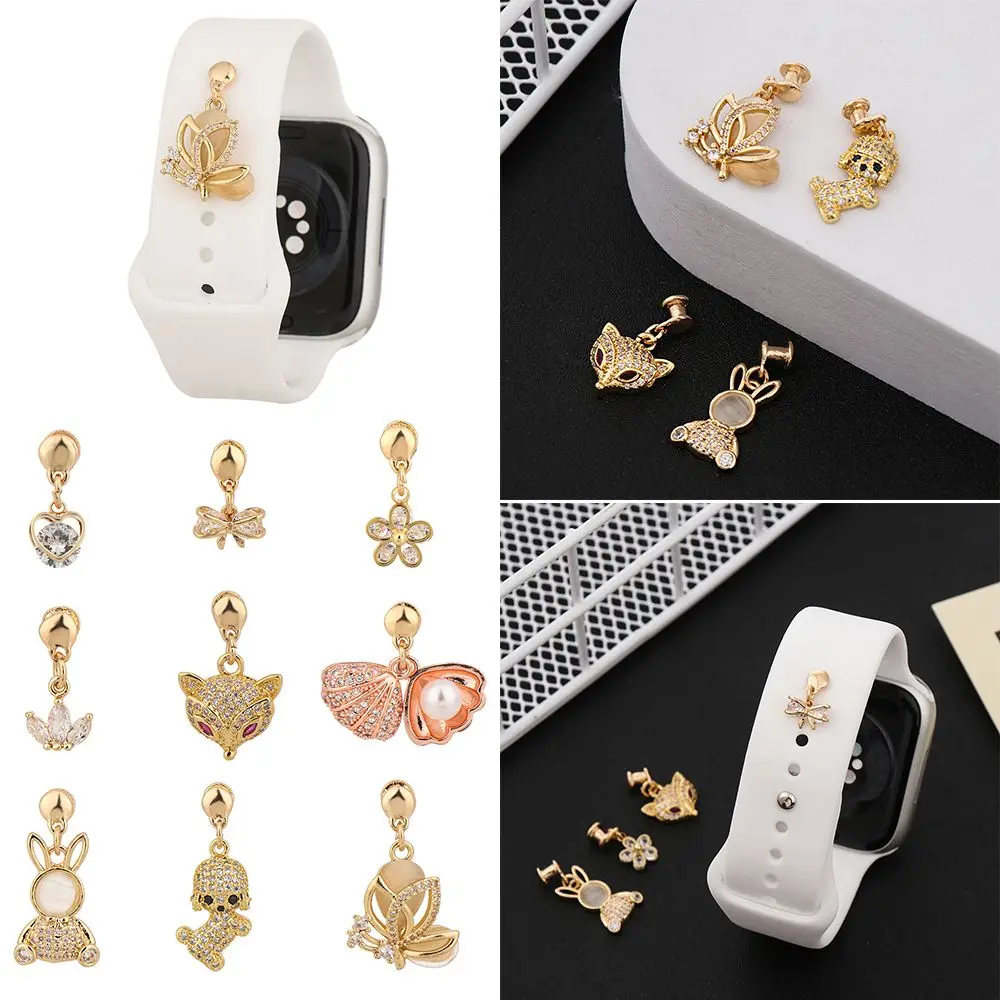 

Новые металлические гвозди для iwatch, алмазные аксессуары, силиконовый декоративный подвесной ремешок для часов Apple