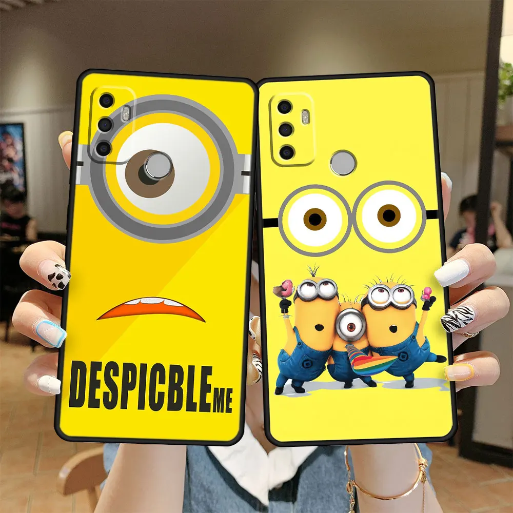 

Case Coque for Oppo A74 A15 A16 A9 A5 A93 A53 A72 A31 A12 A53s A15s Black Protection Cell Celular Despicable Me Minions Movie