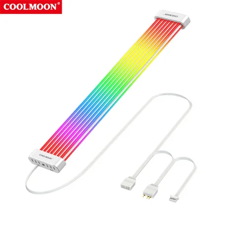 Разноцветные светодиодные ленты для компьютера, 8 контактов, 24 контакта