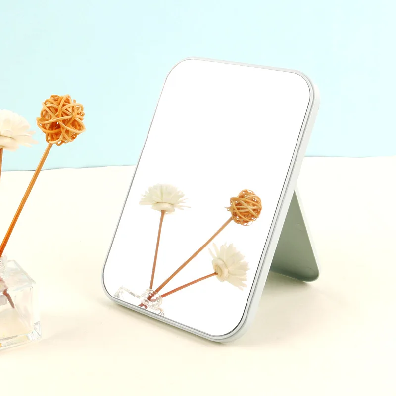 

Desktop Portable Vanity Mirror Plastic Large Makeup Mirror Folding Square Princess Mirror Colorful Mirror Home Beauty Tools