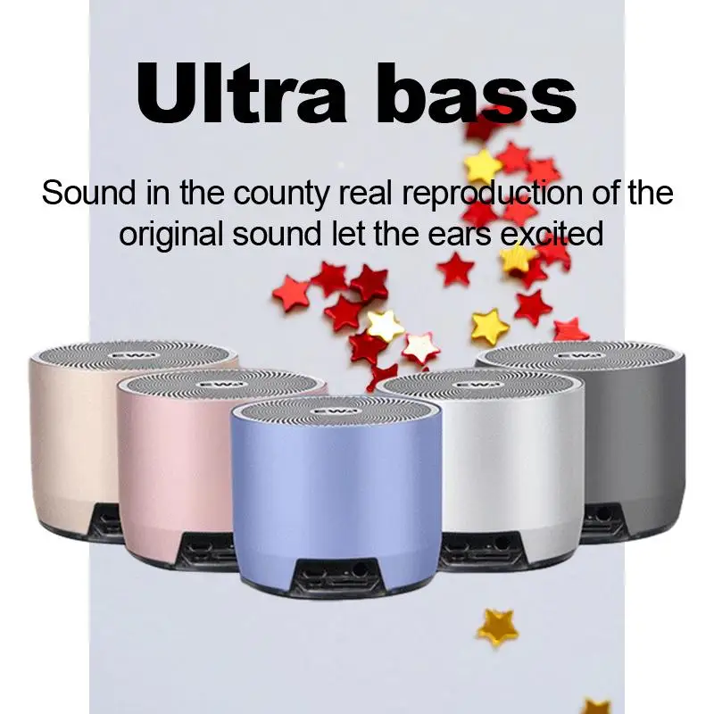

A3 Wireless Speaker with Heavy Bassportable Mini Steel Cannon Card Insertion Mobile Phone Bluetooth Speaker