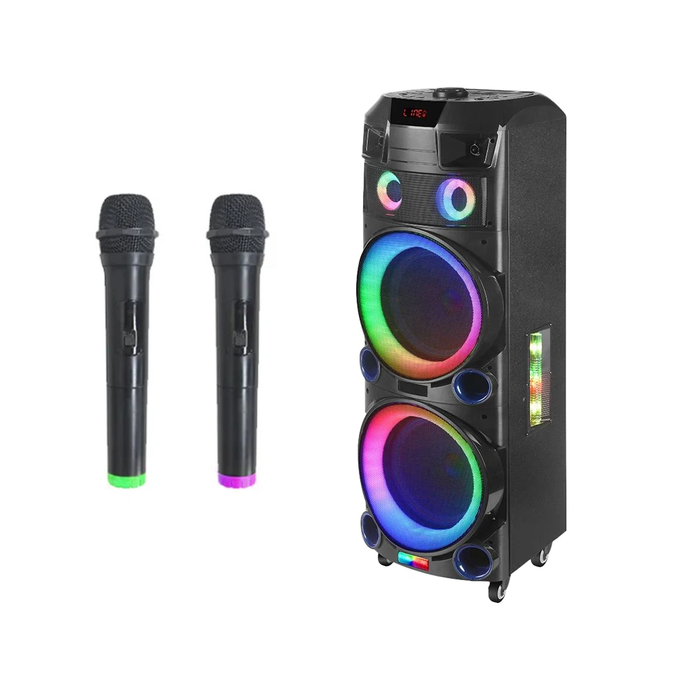 

Nisou 12 Inch Portable Caixa De Som Trolley Stereo Sound Box Professional Rechargeable Active BT Karaoke Speaker with LED Displ