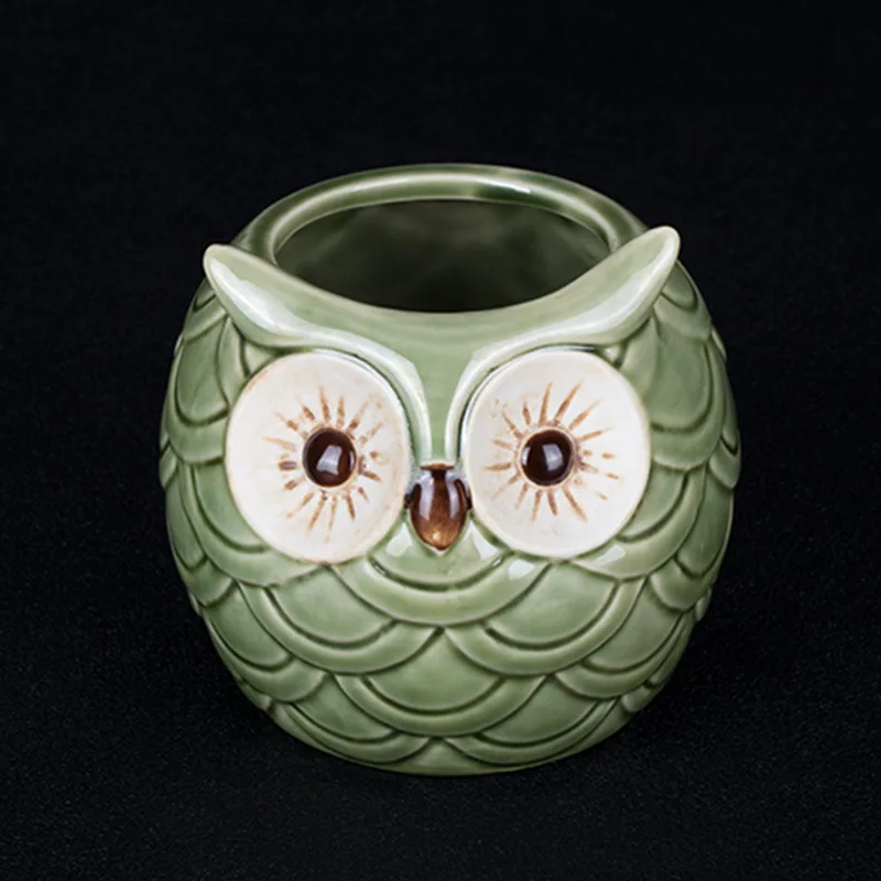 

500ml Ceramic Tiki Mug Owl Bird Creative Porcelain Beer Wine Mug Cup Bar Tool