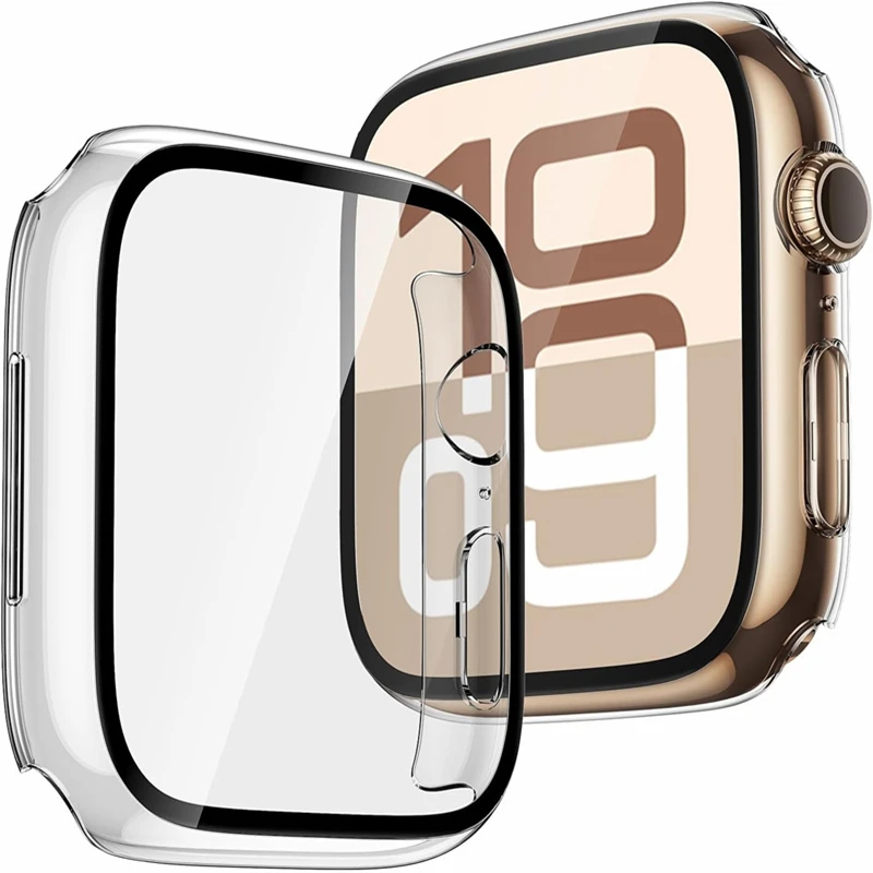 Фото Стекло + защитная пленка для Apple Watch 46 мм, 44 мм, 40 мм, 49 мм, 41 мм, 45 мм, 42 мм, аксессуары, защита экрана для iWatch Series Ultra 11, 10, 9, SE, 8, 7, 6 №1