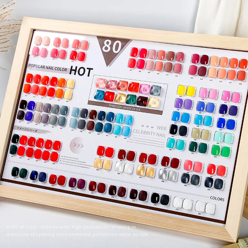 Gel Nail Polish Semi-Permanent Varnish Hybrid Art Salon 80 Colors Glitter 7.5ml Soak Off UV LED Free Shipping |