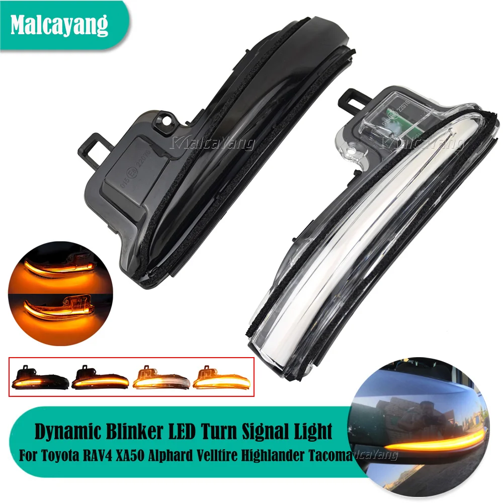 

2x For Toyota RAV4 XA50 Alphard Velltire Highlander Tacoma N300 Dynamic Blinker LED Turn Signal Light Side Mirror Indicator