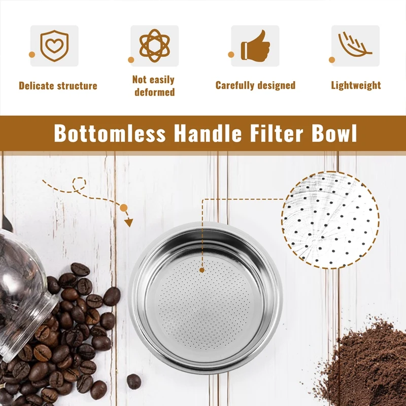 Фильтр для кофе корзина чашки фильтра из нержавеющей стали 51 мм фильтры