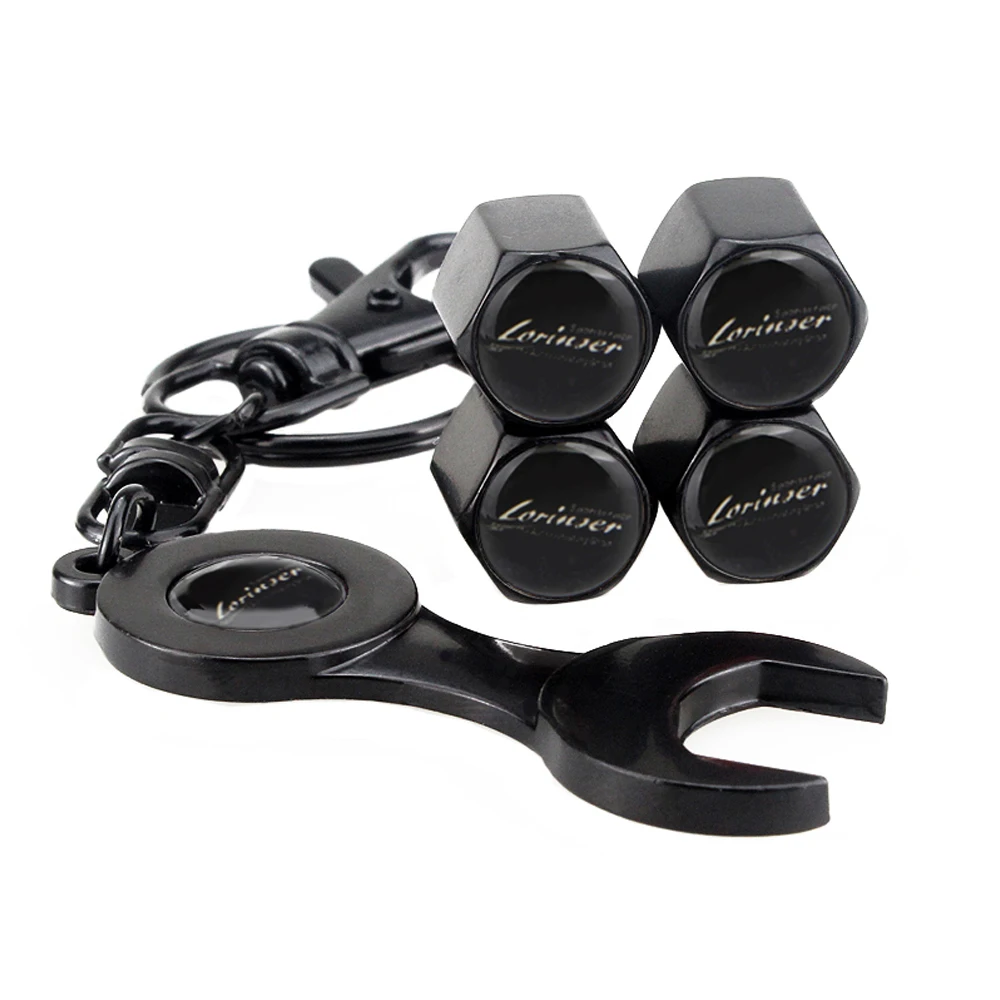 Колпачки для клапанов автомобильных шин с логотипом Lorinser, колпачки, колесный ключ, брелок для Mercedes Benz E B C R ML SL GLA CLK W178 W211 230E 500SEL Колпачки для клапанов автомобильных шин с логотипом Lorinser, колпачки, колесный ключ, брелок для Mercedes Benz E B C R ML SL GLA CLK W178 W211 230E 500SEL