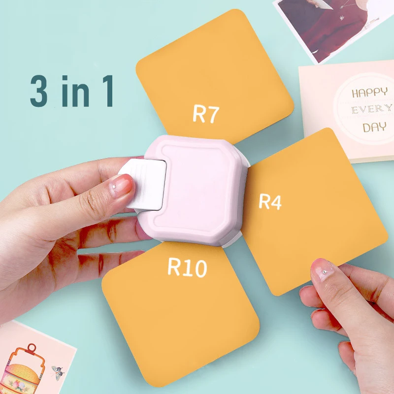 

3 в 1 R4 R7 R10 пластиковая штамповочная машина «сделай сам», дырокол для карточек, бумаги, Круглый шаблон, фоторезак, инструмент, дырокол для скр...