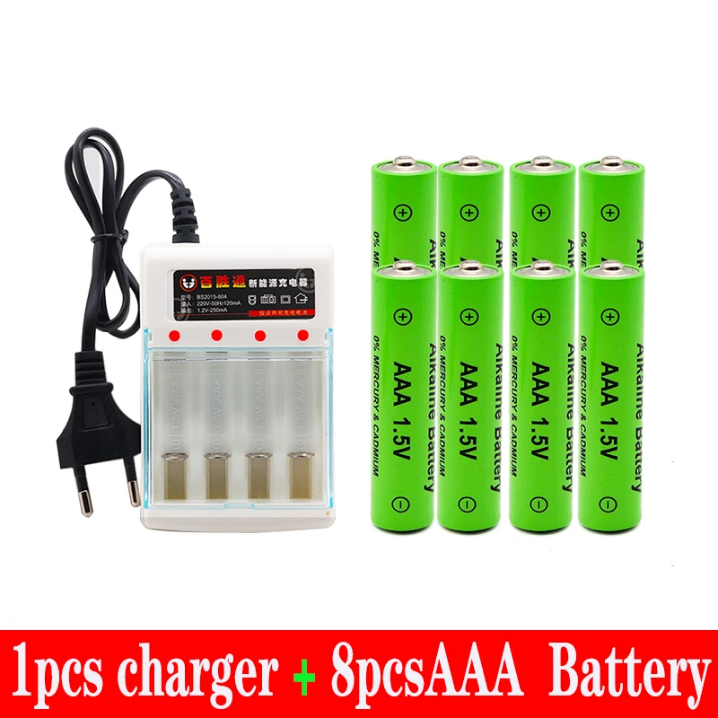 

New Brand Rechargeable Battery+Charger 1.5V AAA3000mah Alkaline Battery for Remote Control Toy Batery Smoke Alarm+Free Shipping
