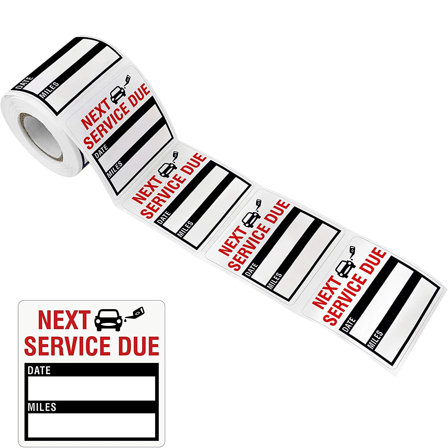 

150pcs/Roll Car Stickers Oil Change Maintenance Service Reminder Labels Clear Window Sticker Pack Exterior Accessories