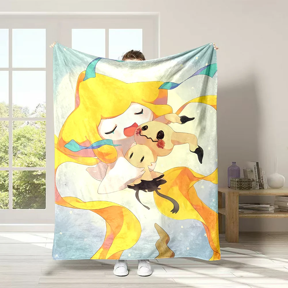 Мягкое пушистое одеяло с принтом Покемон джирачи покрывало для сна в воздушном