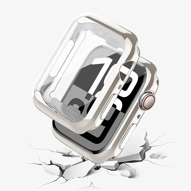 Фото Чехол из ТПУ для Apple Watch Series 11, 10, 9, 8, 7, SE, 6, 5, 4, 41 мм, 44 мм, 40 мм, 45 мм, 42 мм, 46 мм, защитный бампер для экрана, аксессуары для iWatch №4