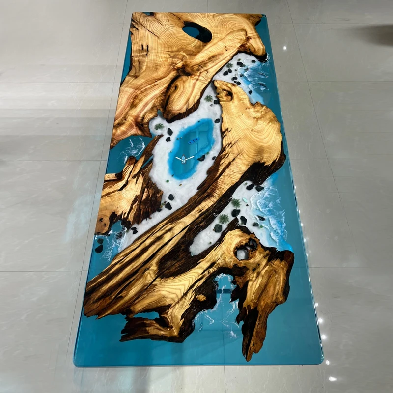 Черный орех эпоксидная смола речная настольная большая доска твердая древесина