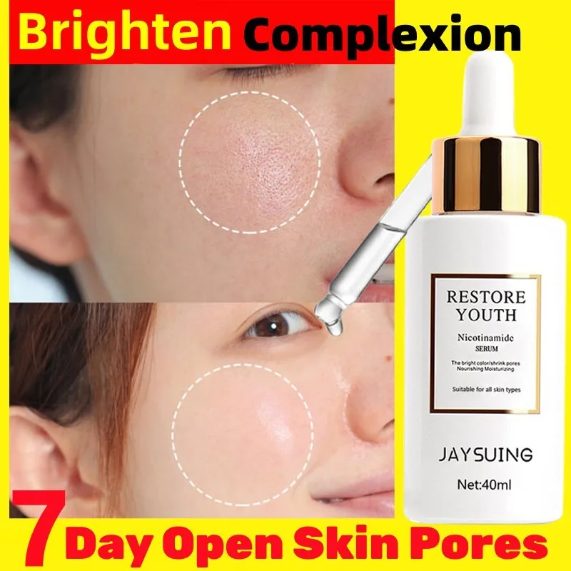 

Face Shrink Pore Serum Replenishment Moisturize Pores Minimizing Niacinamide Whiten Facial Firming Care Essence Korean Cosmetics