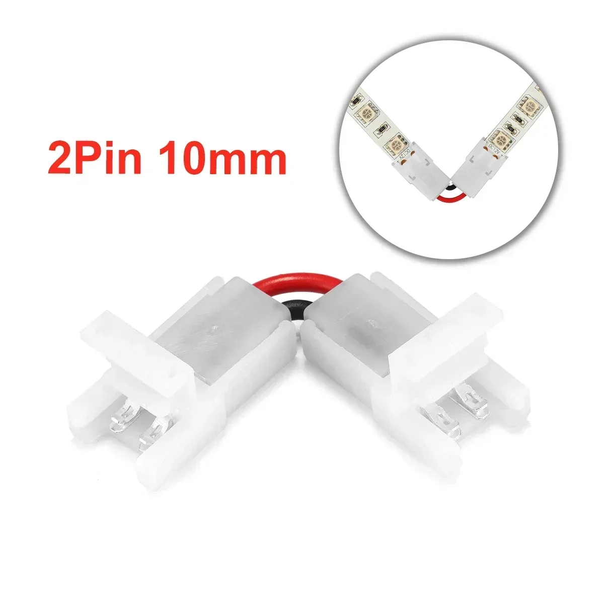 

DelightFire 2/3/4-контактный угловой разъем для светодиодной ленты 8/10 мм