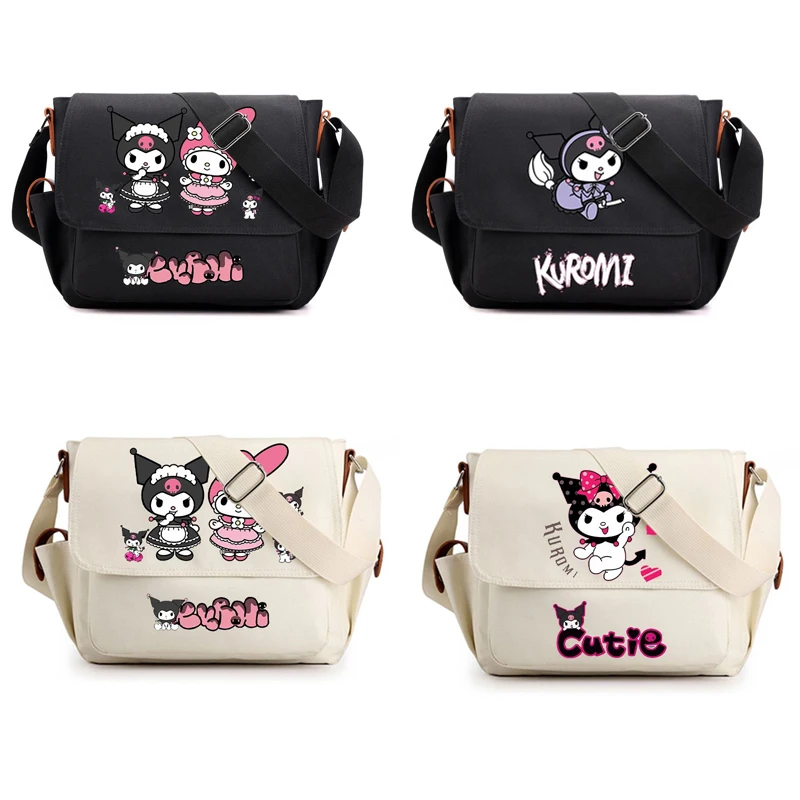 

New Sanrios Kuromi Anime Surrounding Cute Cartoon Fashion Shoulder Bag Korean Crossbody Bag Japanese Women's Bag Student