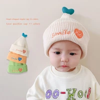 baby hat cute cartoon embroidery baby knitted hat warm childrens wool cap 0 24m