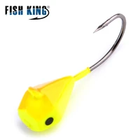 fish king 5pcspack winter ice fishing lure 1 0g1 5g1 6g2 5g5 0g soft bait jig head small ice fishing hook for lure worm