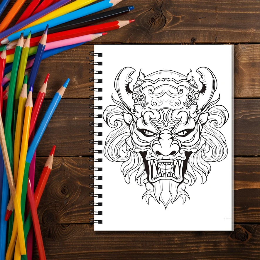 Primordial Beasts Coloring Book - 8.3x 11.2 Inch 22 Page Coloring Book - Helps Reduce Stress and Ease Emotions (art.: 3920cd3f18718) - 3920cd3f18718