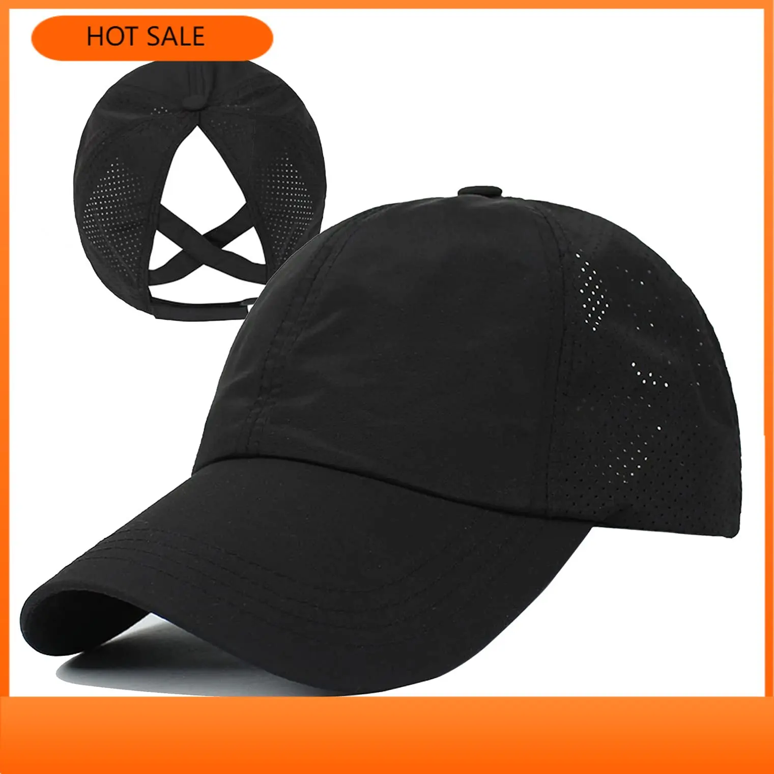 

Women Ponytail Baseball Caps Fashion Lady Criss Cross Messy Bun Snapback Hat Ponycap Trucker Hats Adjustable Outdoor Sports