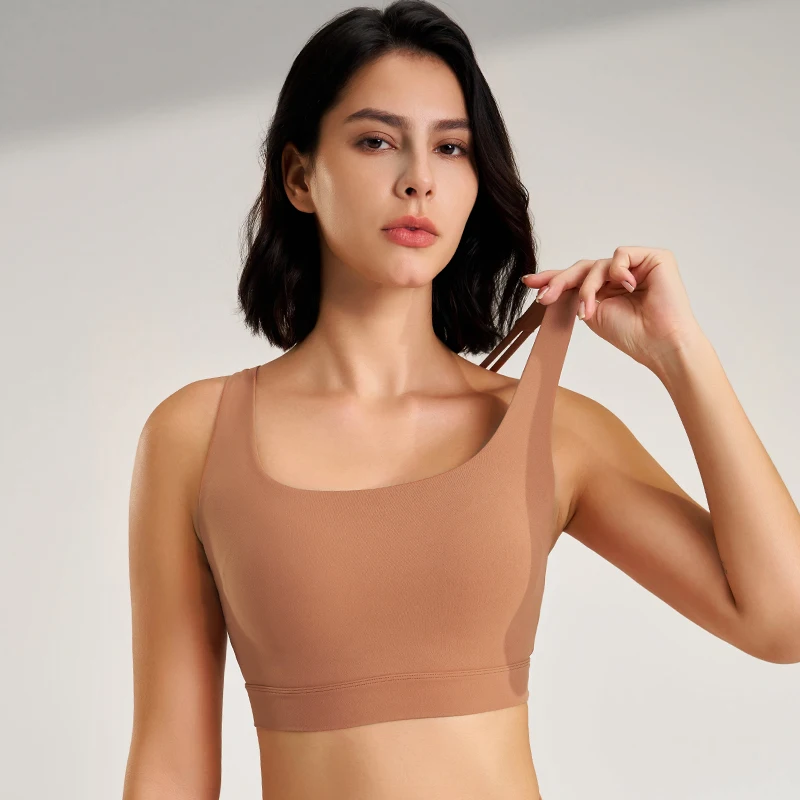 Women's sports and fitness bra Yoga running anti-shock non-marking underwear tight cross beautiful back small vest