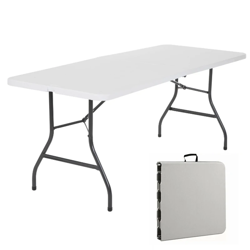 Cosco 6ft White Outdoor Garden Camping Picnic Table Portable Folding Table