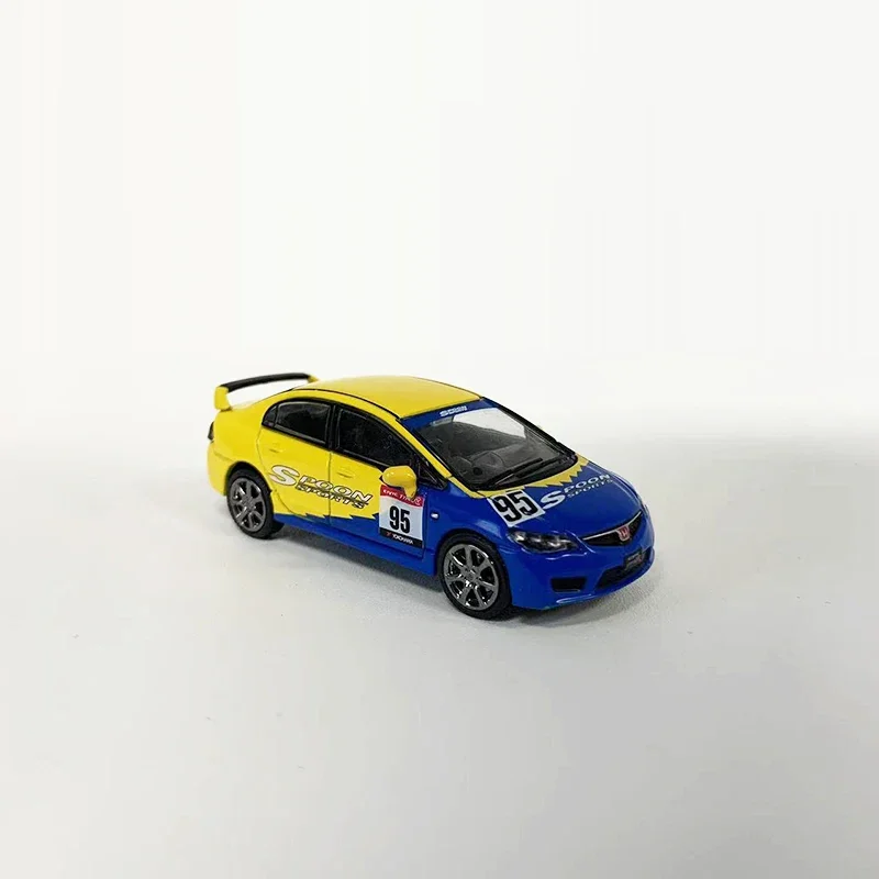 Модель автомобиля DCT 1:64 Civic Type-R FD2 литой автомобиль-симулятор из сплава ложка No 95