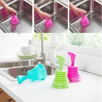 pipeline dredge household powerful sink drain pipe cleaners toilet suction cup plungers press cleaning brush household tool