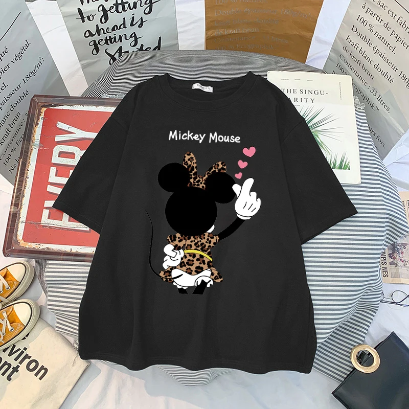 

Kawaii Disney Mickey Anime Y2k Women Clothing Graphic Femme T Shirts Clothes Harajuku Oversized T Shirt Womens Tops Blouses