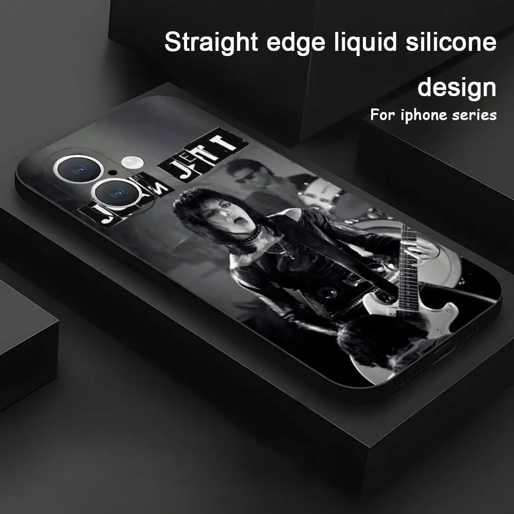 Чехол для телефона Rock Singer J-Joan Jett Cool iPhone 16 15 14 13 12 11 X XR XS 8 Plus Mini Pro Max мягкий черный