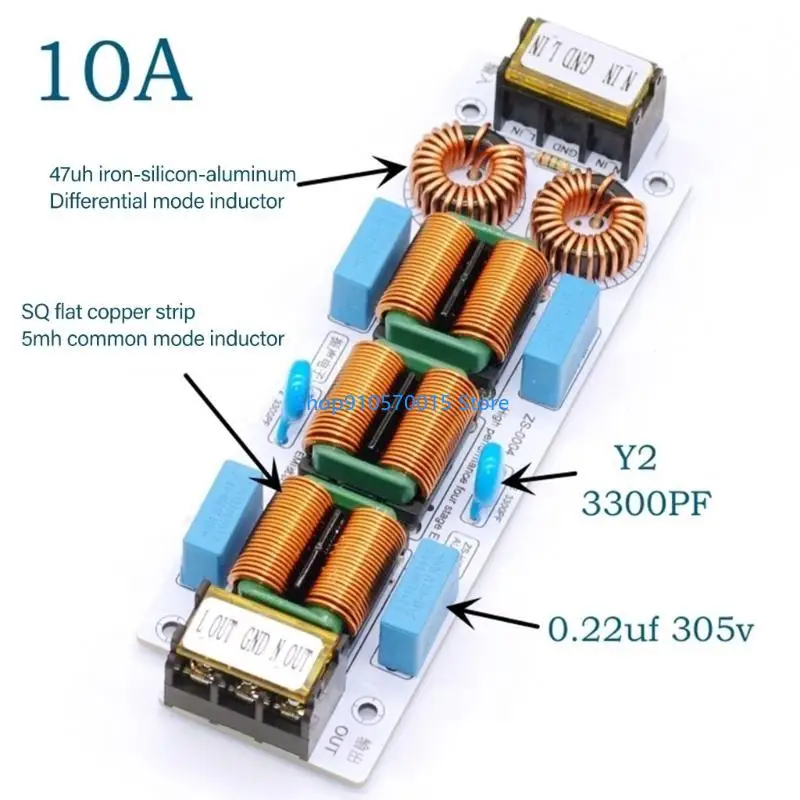 Фото B95C 4-ступенчатый фильтр электромагнитных помех AC110-250V для электроники №5