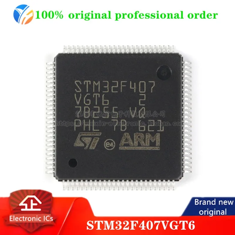 100% Оригинальный STM32F407VGT6 MCU 32-битный ARM Cortex M4 RISC 1 Мб Flash 2,5 в/3,3 В 240-контактный LQFP лоток