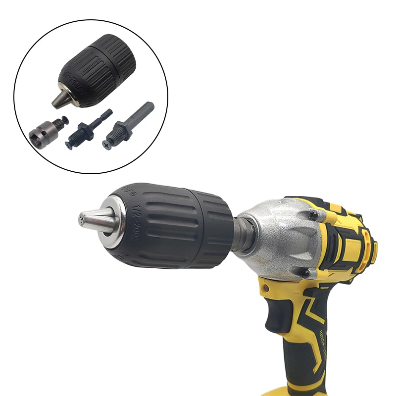 

2-13mm 1/2"-20UNF Thread Quick Change Adapter SDS-Plus Shank 1/4" Hex Precise Drill Chuck Converter