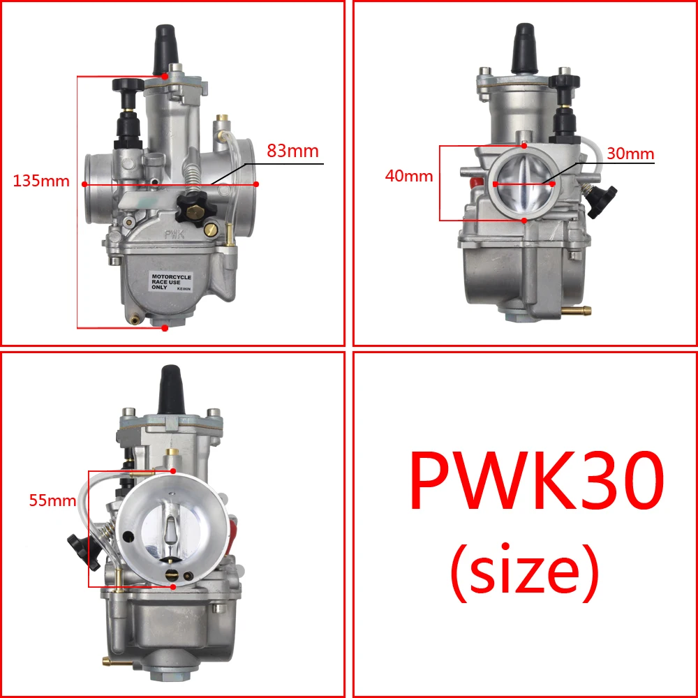 

Карбюратор с плоской шторкой, кабель карбюратора для PWK 24 26 28 30 32 34 мм с Power Jet Racing Moto Мотокросс 2T 4T ATV Dirt Bike