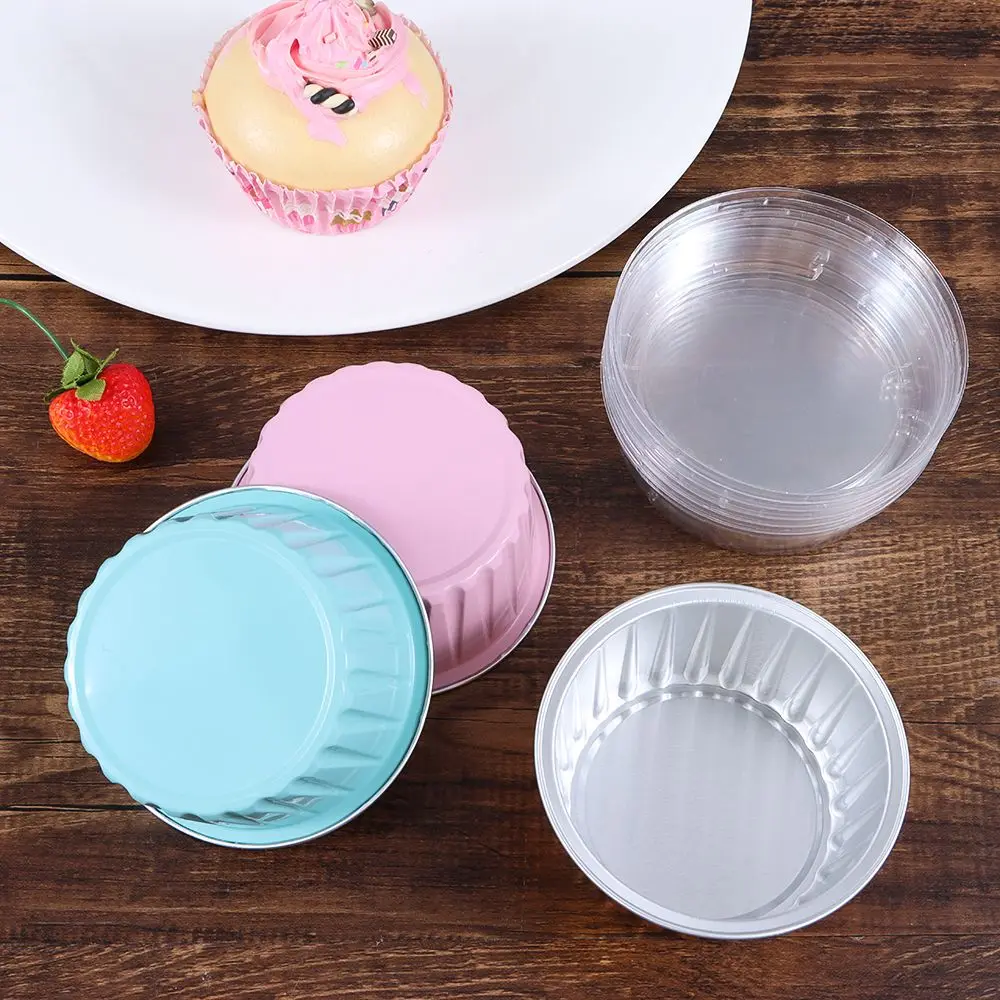 

Shaped Birthday Party Wedding Supplies Pudding Cup Cupcake Cup with Lids Cake Pan Aluminum Foil Baking Cups Cake Tools