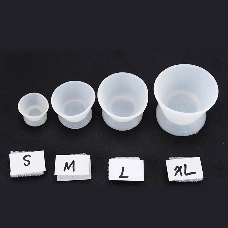 Фото Набор из 8 самозатвердевающих силиконовых стаканов для смешивания, гибкие медицинские резиновые емкости для стоматологов, антипригарные лабораторные чашки для смешивания №2