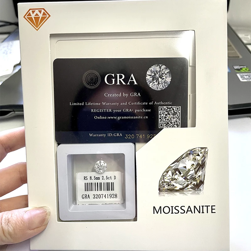 Loose Gemstones Moissanite Stones 3-15mm D Color VVS1 Top Selling Excellent Cut Pass Diamond Tester Hot High Grade Box Packaging