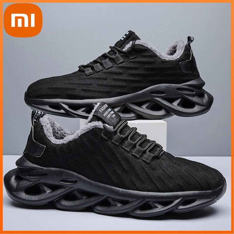

Xiaomi Men Running Shoes Mesh Breathable Light Lace-up Sneaker Non-slip Wear-resistant Outdoor Walking Shoes Height Increasing