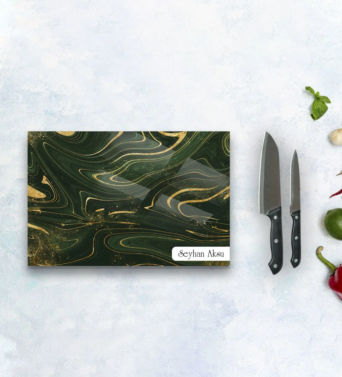 

Personalized glass cutting and presentation tray 20x30cm Model 28