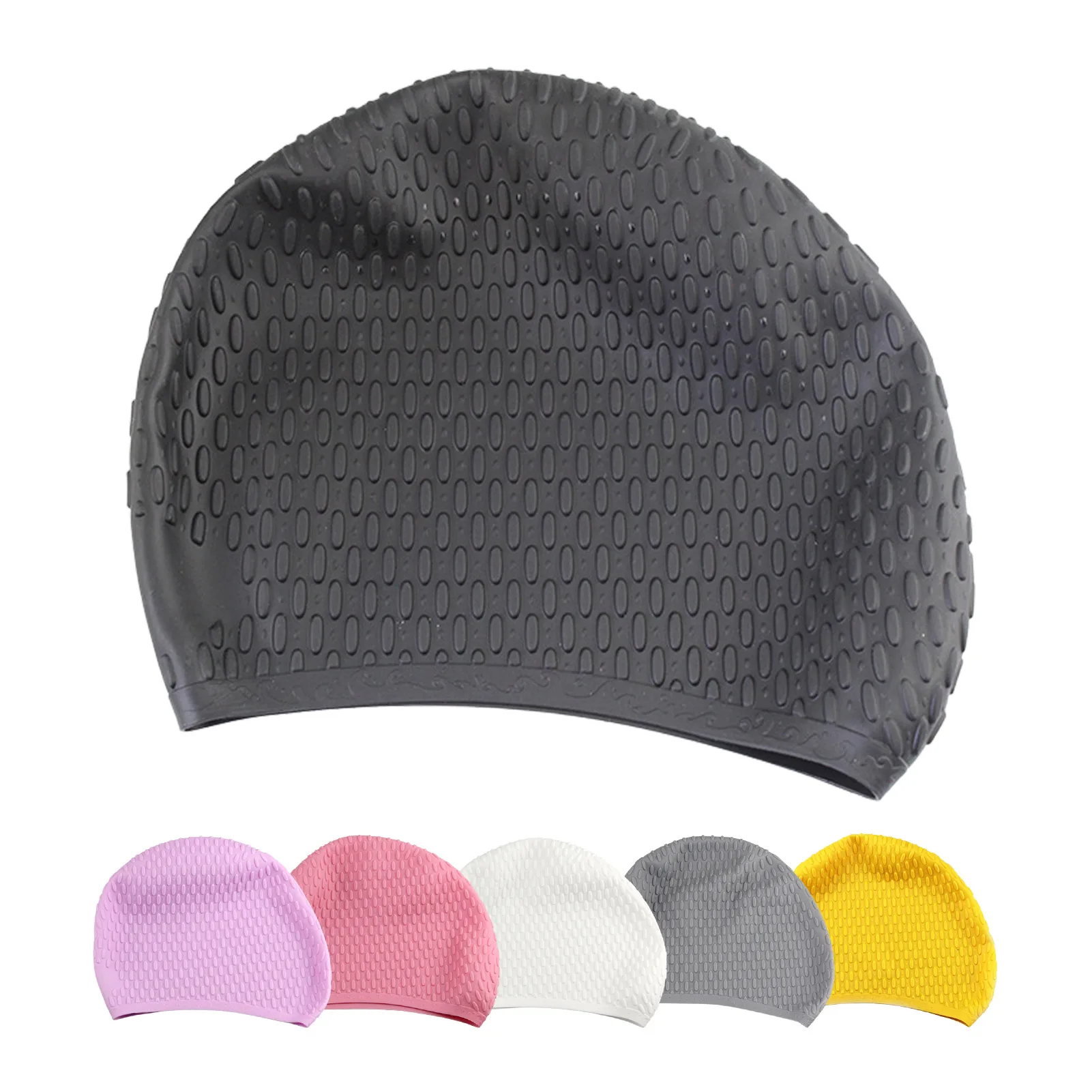 

Silicone Swimming Cap Non Slip Swimming Cap For Men Elastomeric Bathing Caps Protect Ears For Women/Men Swimming