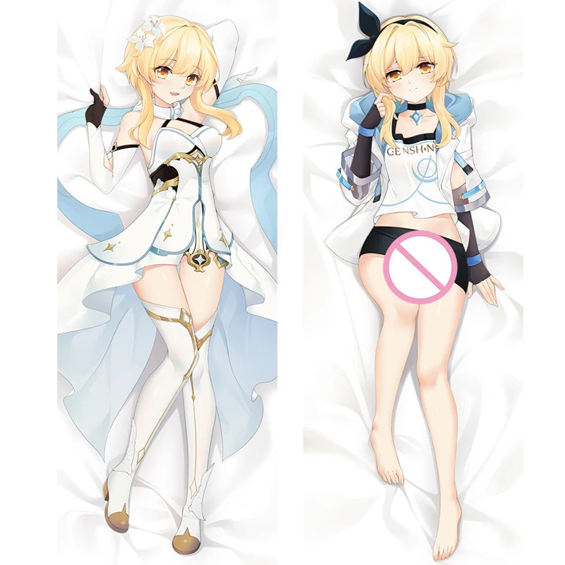 

Genshin Impact Anime Hugging Body Pillowcase Galgame Character Lumine Dakimakura Case Covers Bedding Decorate Pillow Covers