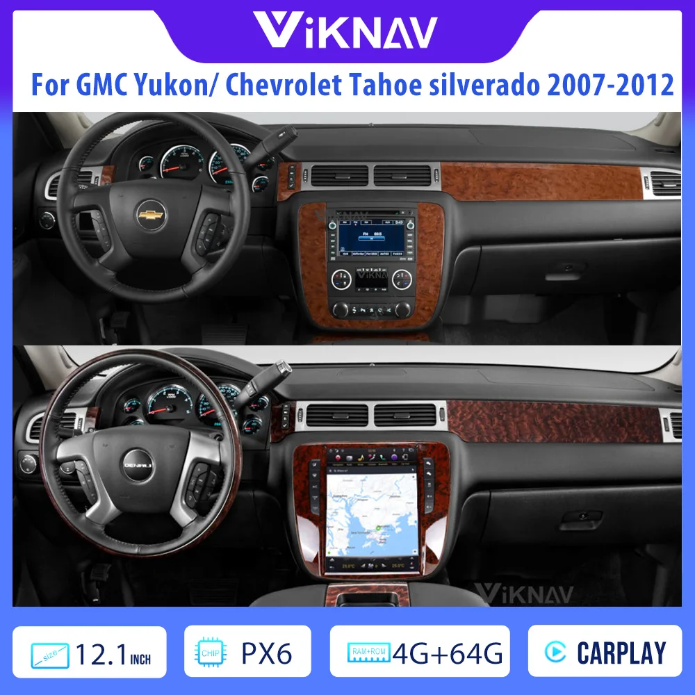 

PX6 Android 9.0 64G Car Radio For GMC Yukon/ Chevrolet Tahoe/Chevrolet Silverado 2007-2012 Car Stereo Multimedia Player