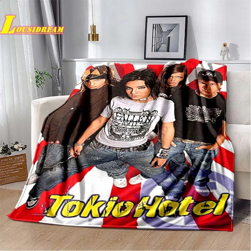 

Tokio Hotel Printed Blanket Fashion Baby Wrap Blanket Air Conditioner Sofa Bed Decoration Outdoor Travel Blanket Birthday Gift