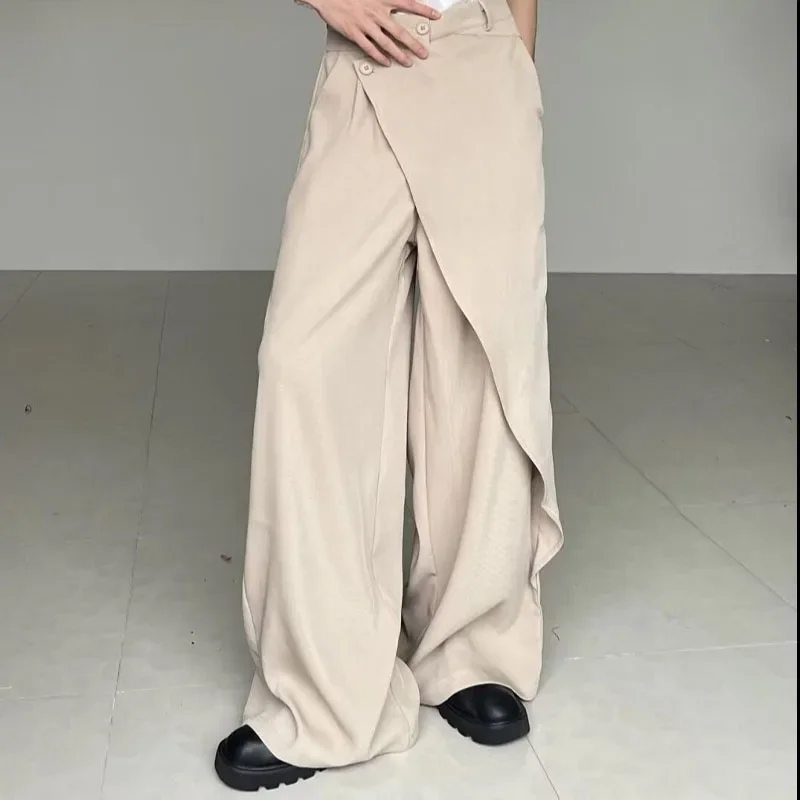 Винтажные нишевые боковые плиссированные лоскутные брюки Yamamoto большого размера