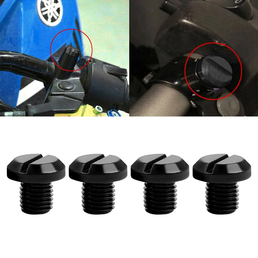 

4 PCS Motorcycle Mirror Hole Plugs Screws Bolts Cover Cap Aluminum For M10 * 1.25 Pitch Mirror Holes Motorcycle Equipments
