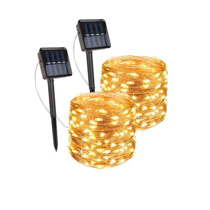 

Водонепроницаемая уличная гирлянда на солнечной батарее, Рождественская лампа-лента для украшения сада, 32 м 300 светодиодов/5 м 50 светодиодов