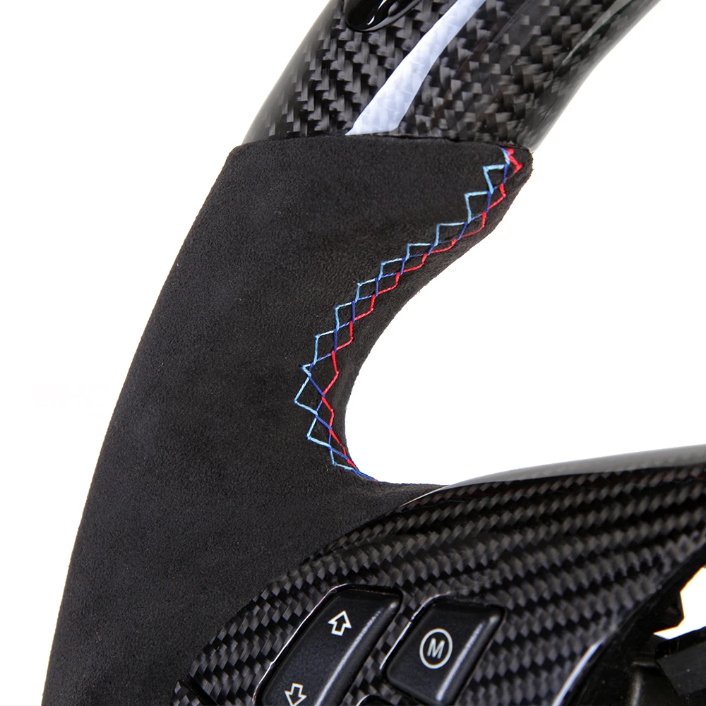 Для BMW E60 Рулевое колесо из углеродного волокна со светодиодной алькантари E61 M5 E63