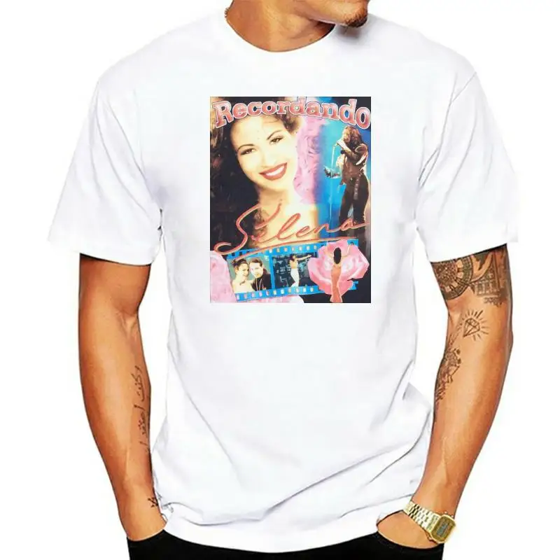 Black Style Men'S Fashion Crew Neck Rare Reprint True Vintage 90S Selena Quintanilla Short Sleeve T Shirts 010361